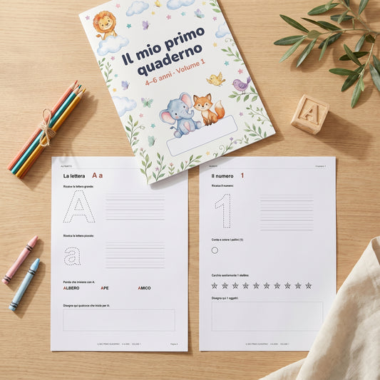Il Mio Primo Quaderno™ Pregrafismo & Scrittura 4–6 anni