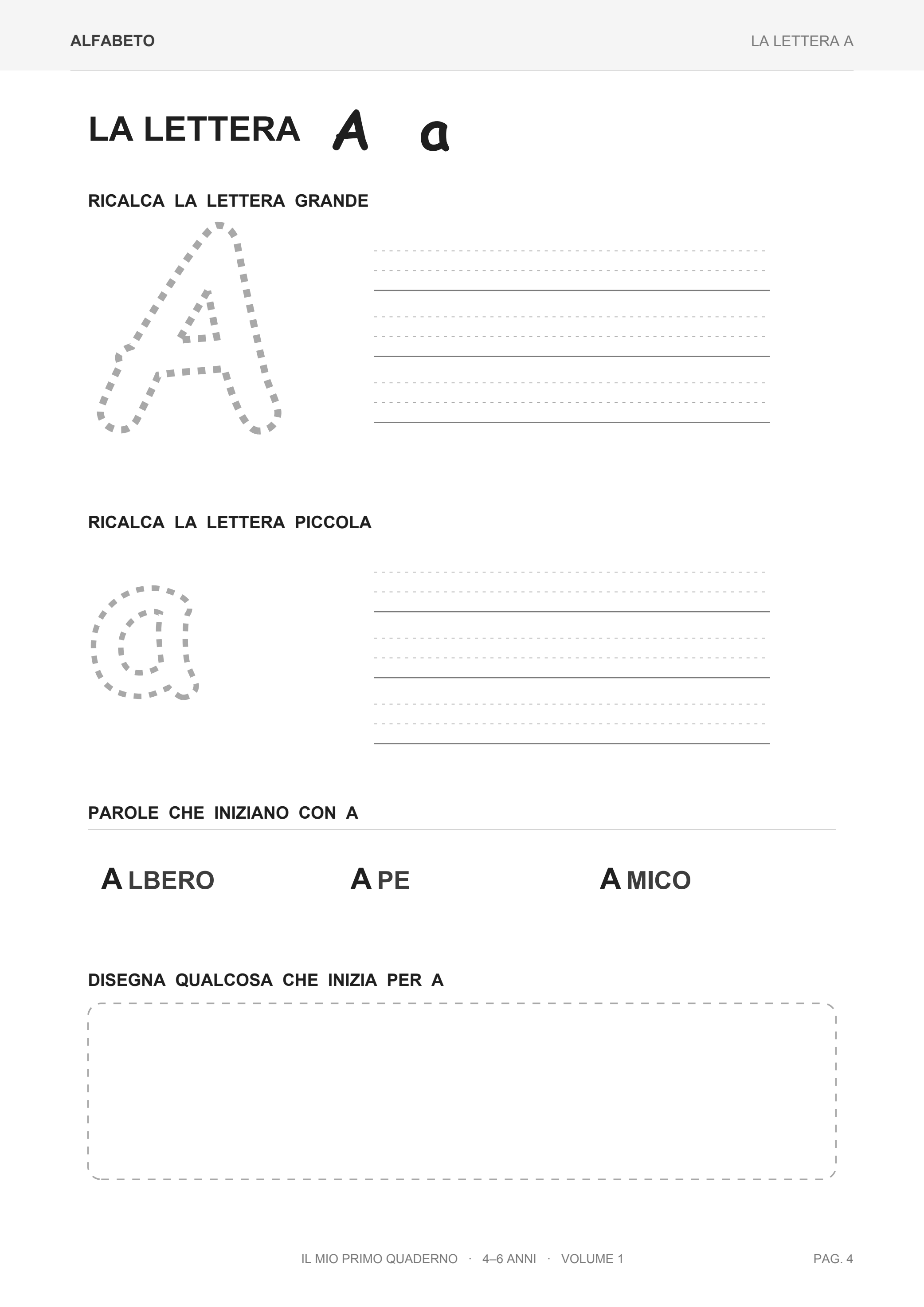 Scheda alfabeto